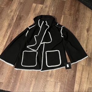 Marc New York Black Sweater with White Trim new never worn small